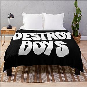 Destroy Boys Merch Destroy Boys Logo Throw Blanket