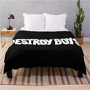 Destroy Boys Merch Destroy Boys Logo Throw Blanket