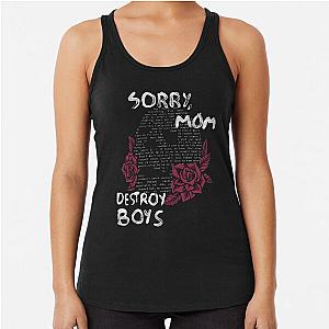 destroy boys lyrics skull Racerback Tank Top