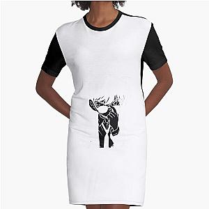 Negative Detective Conan Graphic T-Shirt Dress