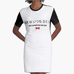 Detective Conan Catch Phrase Graphic T-Shirt Dress