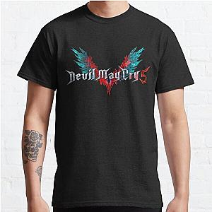 Devil May Cry T-Shirts - Devil May Cry 5 Logo Back Classic T-Shirt RB2112 [ID9532]