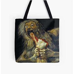 Goya Saturn Devouring His Son All Over Print Tote Bag
