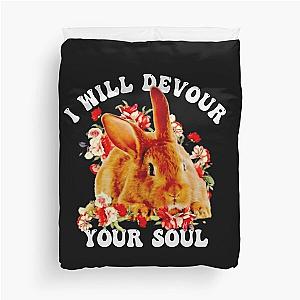 I Will Devour Your Easter Bunny Duvet Cover