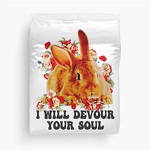 I Will Devour Your Easter Bunny Duvet Cover