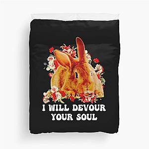 I Will Devour Easter Bunny Duvet Cover