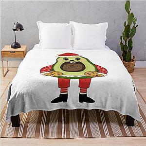 Avocado devours cookie throw blanket