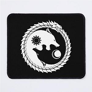 The titles with the weird characters and the duplicate word removed

Viking Dragon Two Wolves Hati and Skoll devour the Sun and Moon Viking Mouse Pad