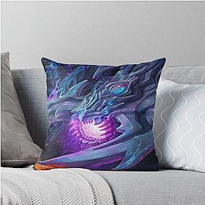 Facing the Devourer Throw Pillow