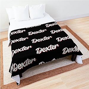 Retro Dexter Name Label (Black) Comforter