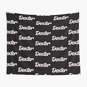 Retro Dexter Name Label (Black) Tapestry