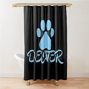 Blue Cat Paw Dexter  Shower Curtain