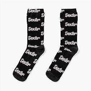 Retro Dexter Name Label (Black) Socks