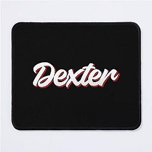 Retro Dexter Name Label (Black) Mouse Pad