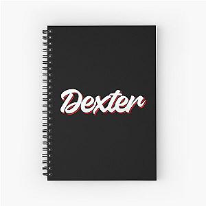 Retro Dexter Name Label (Black) Spiral Notebook