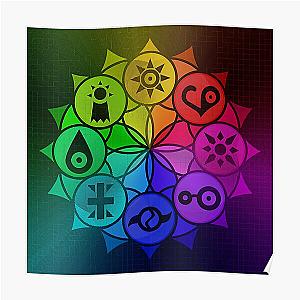 Digimon Crests Mandala  Poster RB2806