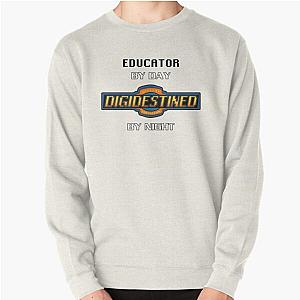 educator by day, Digidestined by night - Digimon, Digital Monsters Pullover Sweatshirt RB2806