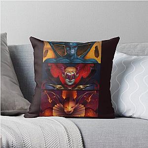 Devimon, Vamdemon and Piedmon  Throw Pillow RB2806