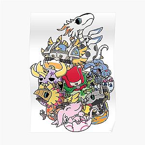 Original Mega Digimon Chibi Eggs Poster RB2806