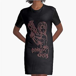 Dino Crisis Sketch  Graphic T-Shirt Dress