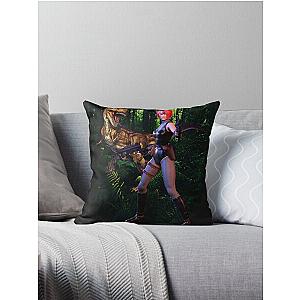 Dino Crisis Regina T-Rex Throw Pillow