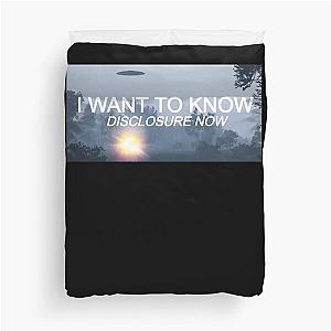 I WANT TO KNOW - UFO DISCLOSURE Duvet Cover