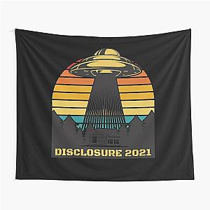 Disclosure 2021 Space Alien Flying Saucer Tee Tapestry