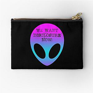 We want disclosure now! Zipper Pouch