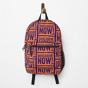 DISCLOSURE NOW! SLOGAN for UFO  UAP SEEKERS Backpack