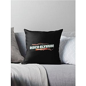 retro letter disco elysium Throw Pillow