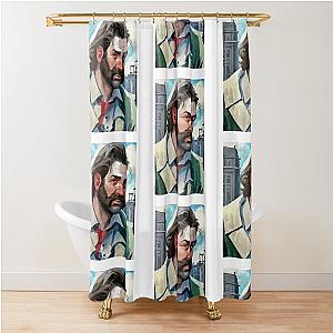 Harry Du Bois, Disco Elysium, Beautiful Harry Du Bois, Dick Mullen, Captain Sober Shower Curtain