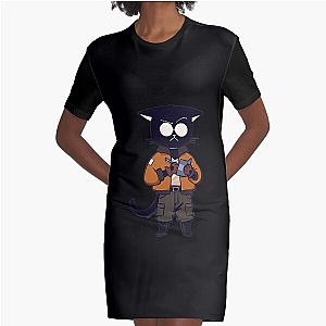 Disco Elysium  kim catDisco Elysium Disco Elysium Graphic T-Shirt Dress