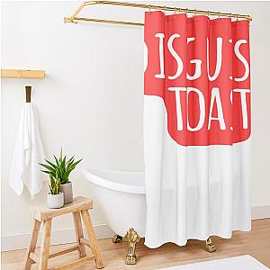 Disguised Toast Red And White Shower Curtain Premium Merch Store