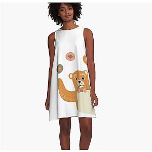 Disguised Toast Bear Classic A-Line Dress Premium Merch Store