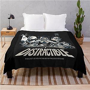 Distractible Merch Monochrome Throw Blanket