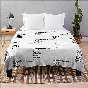 Distractible Merch Secret Word Throw Blanket