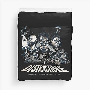 Distractible Merch Monochrome Duvet Cover