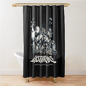 Distractible Merch Monochrome Shower Curtain