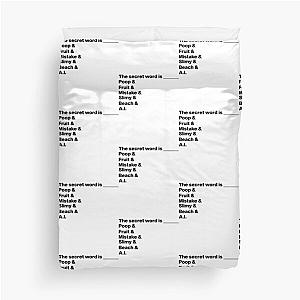 Distractible Merch Secret Word Duvet Cover