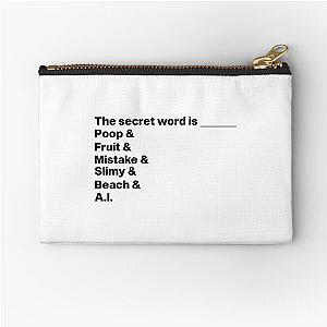 Distractible Merch Secret Word Zipper Pouch