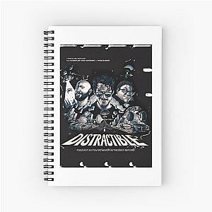 Distractible Merch Monochrome Distractible Spiral Notebook