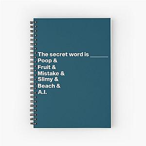 Distractible Merch Secret Word Spiral Notebook