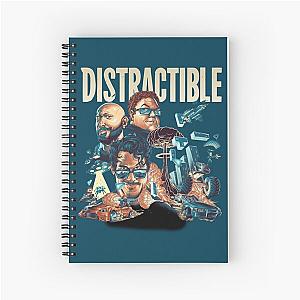 Distractible Podcast merch Spiral Notebook