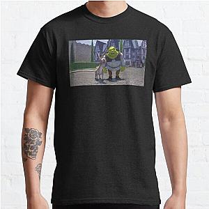 Shrek And Donkey Disturbed Faces In Duloc Classic T Shirt RB0301