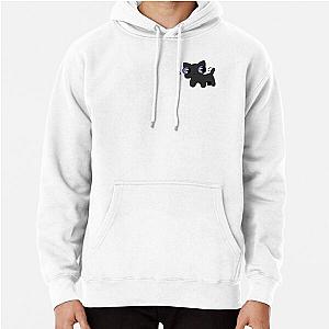 Black Disturbed Cat  Blue Eyed  Pullover Hoodie RB0301