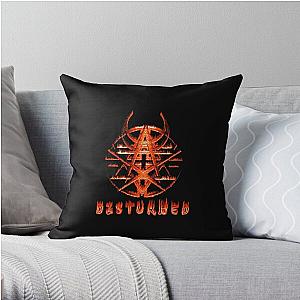 flamed disturbed pentagram Throw Pillow RB0301