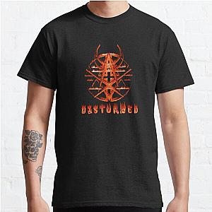 flamed disturbed pentagram Classic T Shirt RB0301