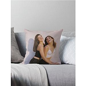 Charli and dixie d'amelio  Throw Pillow