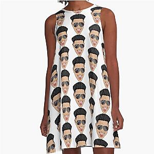 DJ Pauly D Jersey Shore face A Line Dress