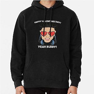 Valentines Day DJ Pauly D with Heart Sunglasses Happy Valentines Day Weird Buddy Pullover Hoodie